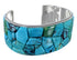 Turquoise Inlay Southwest Silver Bracelet FX27351